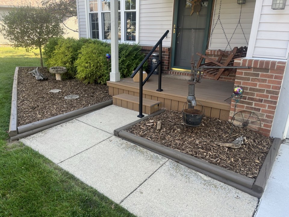 Mulch beds and walkway edging